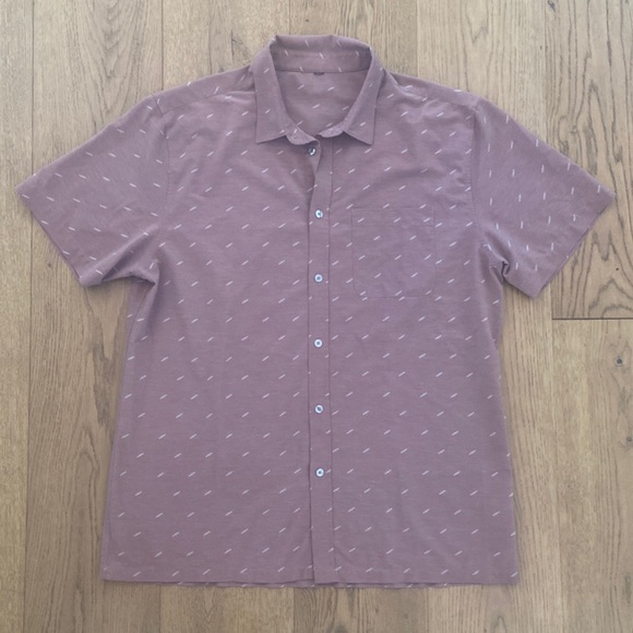 Men's Pink Casual Button Down Shirt - Picture 4 of 10
